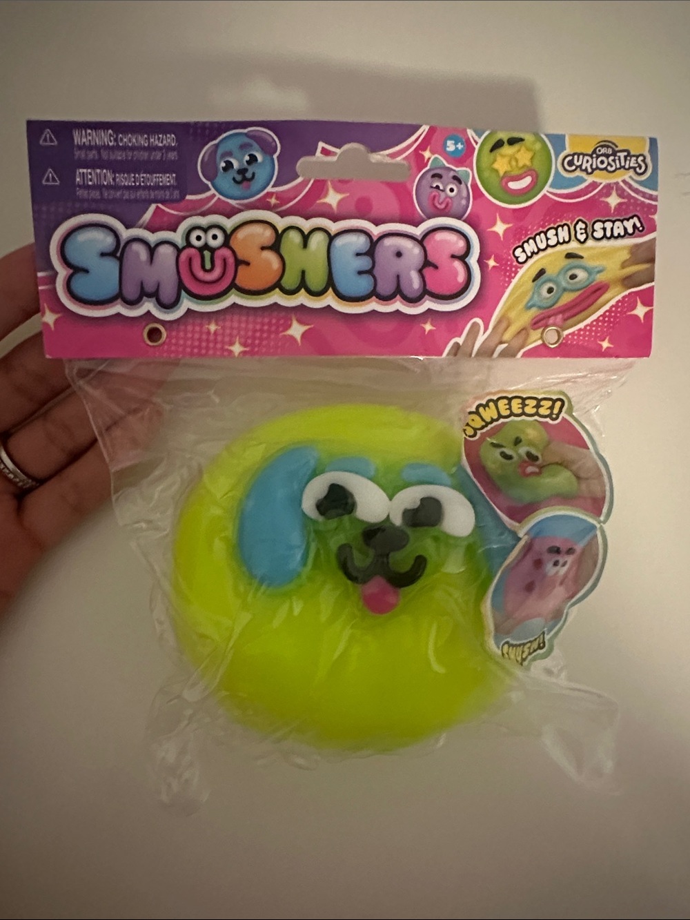 Orb Curiosities Smushers- Green Dog Face